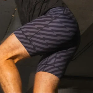 Mens Flexion 8" Compression Short - Velocity Blitz Black