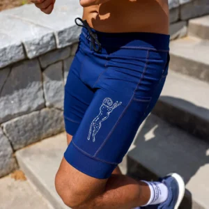 Mens Flexion 8" Compression Short - Stealth Navy